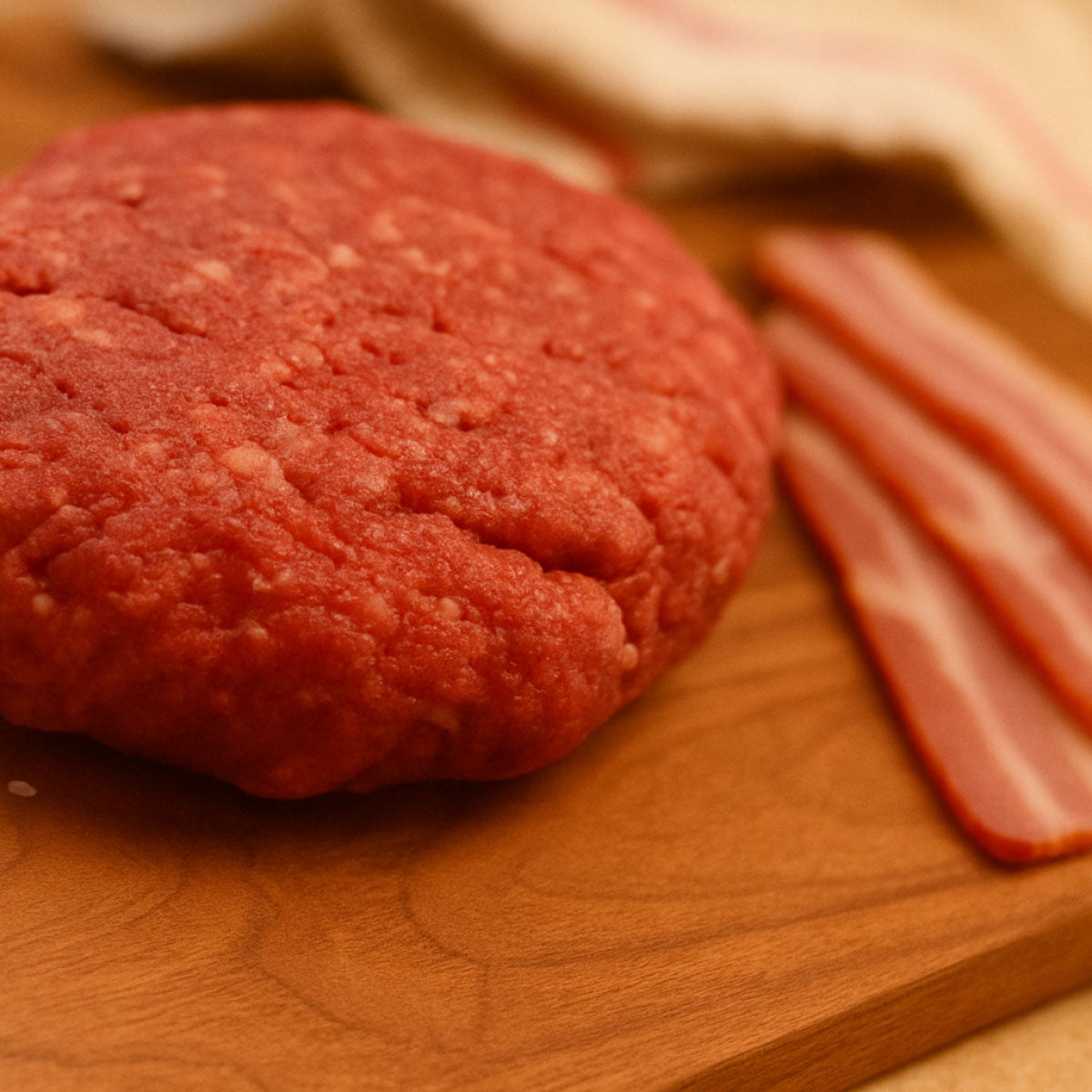 Bacon-Infused Bison Burger Patties